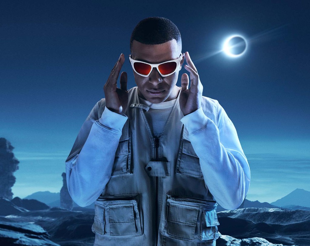 Kylian Mbappé wearing Oakley sunglasses